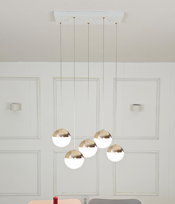 에그레 2줄 5등 식탁전등 LED식탁등